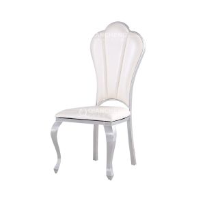 Durable 0.12m3 Leather Restaurant Chair 52x51x110cm Stainless Steel Dining