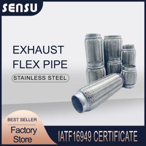 45X200mm SS201 Flexible Exhaust Pipe With Interlock