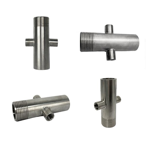 Buy Sanitary Fittings SUS316L 1/2"-12" Connector Duplex Butt Weld Pipe Cross Adaptor at wholesale prices