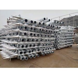 Prefabricated Galvanized Ground Screw Piles For House Ground Foundation