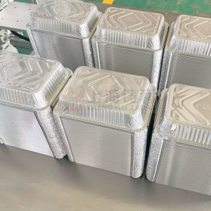 Pneumatic Aluminium Foil Making Machine Automatic Aluminum Silver Foil container