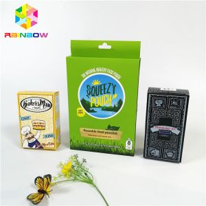 Recyclable custom logo design brand printed UV Hot stamping paper card boxes
