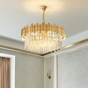 JYLIGHTING Postmodern Light Luxury Crystal Chandelier Hotel Living Room K9