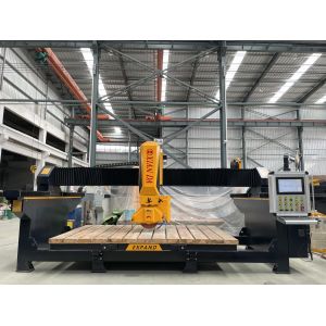 Quality 4 Axis CNC Bridge Saw Stone Cutting Machine with 3200x2000mm Worktable and 15kw Motor Power for Granite Marble Quartz Processing for sale