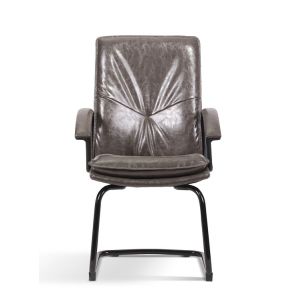 Executive Ergonomic Leather Office Swivel Chairs Brown Functional Fixed Armrest