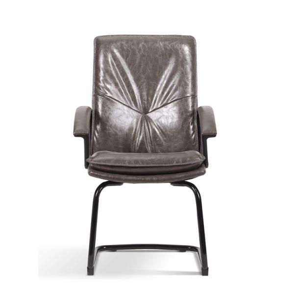 Executive Ergonomic Leather Office Swivel Chairs Brown Functional Fixed Armrest