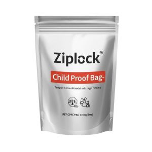 Ziplock Child Proof Bags - Tamper-Evident Material with Logo Printing, REACH