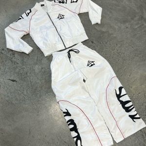 China Full Length Cropped Zip Tracksuit Stacked Flare Baggy Sweatpants 2 Piece Tracksuits on sale