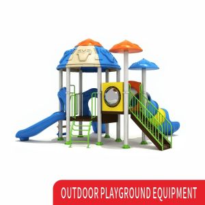 Quality EN71 Kids Outdoor Playground Plastic Slides Galvanized Pipe for sale