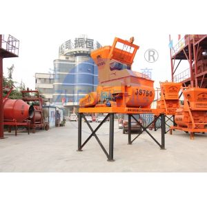 Ready Mix Twin Shaft JS750 Concrete Mixer With Skip Hopper Reliable Performance