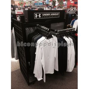 Sportswear Free Standing Clothing Store Fixtures / Display Racks For Retail