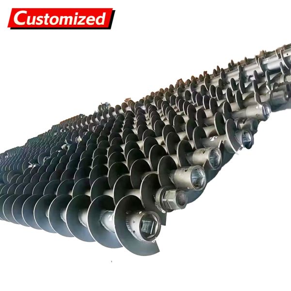 Custom stainless steel screw conveyor with helical shaft and blades Suitable for