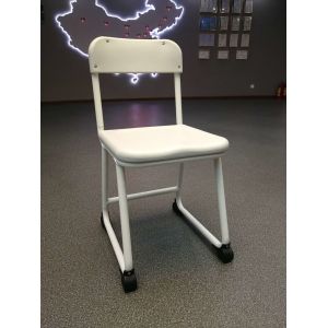 Hollow Student Desk And Chair Set With Plastic Backrest / Top Table