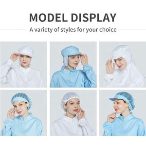 Lightweight Polyester-Cotton Food Processing Hat One Size Fits All for Food