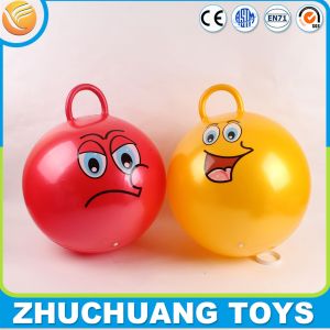 kids emoji logo cheap round hopper bungee ball toy