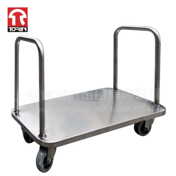 Torin DZ27 Double Stainless Steel Trolley Portable Dining Car Handcar Tindustrial Rolling Cart