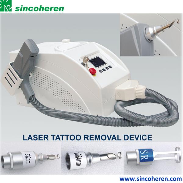 Portable Pigmentation Removal Machine , Q Switched Nd Yag Laser Tattoo Removal Machine