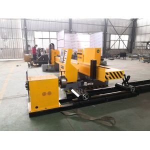 Auto Ignition Fiber Laser Pipe Cutting Machine Electric Adjustable Height