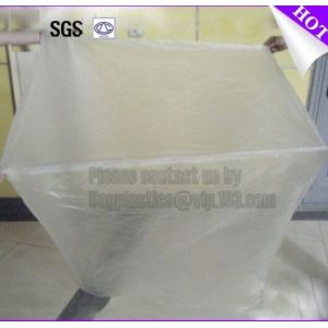 Plastic flat bottom vinyl cover /plastic poly pallet cover, Big square bottom