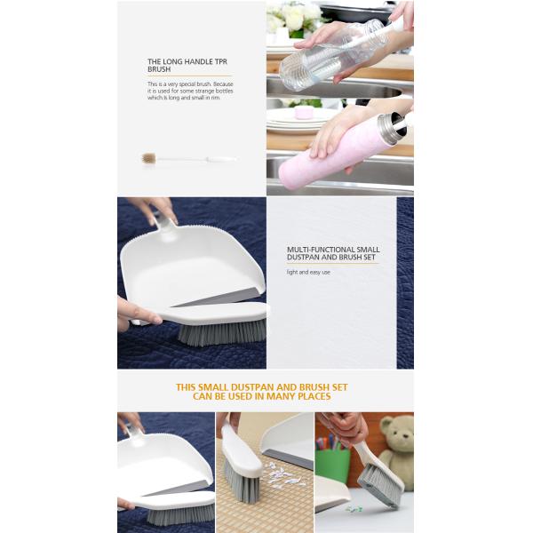 Bathroom 6 Housekeeping Brushes Set Eco Friendly Cup Dish Washing OEM