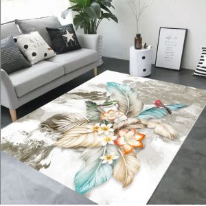 3D Printed Feather Abstract Pattern Living Room Floor Carpets 200*300cm