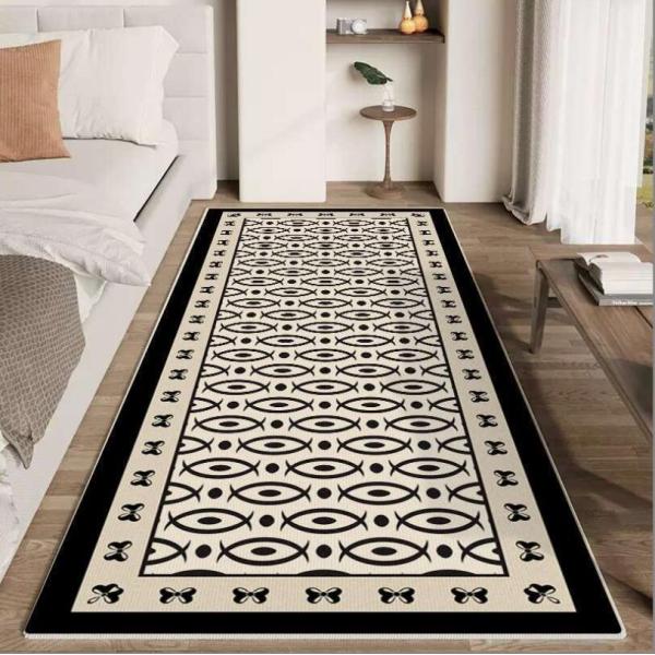 Classic Flower Series Crystal Velvet Bedroom Floor Carpets 80*160cm