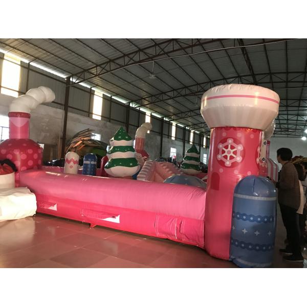 Cute Short Inflatable Jumping Castle , Big Square Shape Kid Bounce House