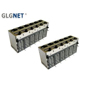 Universal UPOE+ 1000base T Connector 2x6 Ports Through Hole Mounting Type