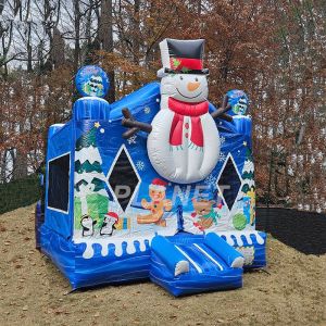 China Popular PVC Jumping Bouncer Snowman Inflatable Bouncy Castle on sale