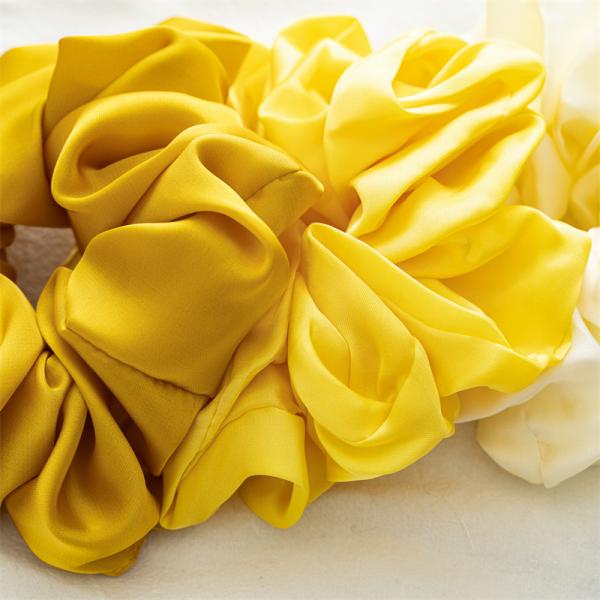 wide satin large violet yellow scrunchies head rope Japanese Korean lady Yiwu accessories