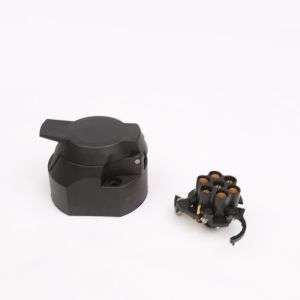 Black Trailer Plug Socket Trailer Parts Waterproof Long Maintenance