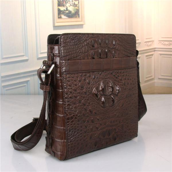Genuine Crocodile Skin Businessmen Small Single Cross Shoulder Bag Real Alligator Leather Male Casual Messenger Bag