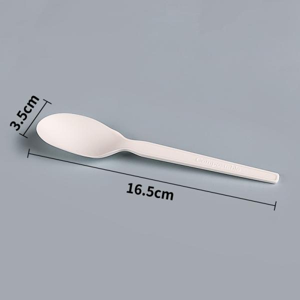 Buy Compostable Disposable PLA Bioplastic Spoons Bulk Utensils 5.7 Inch at wholesale prices