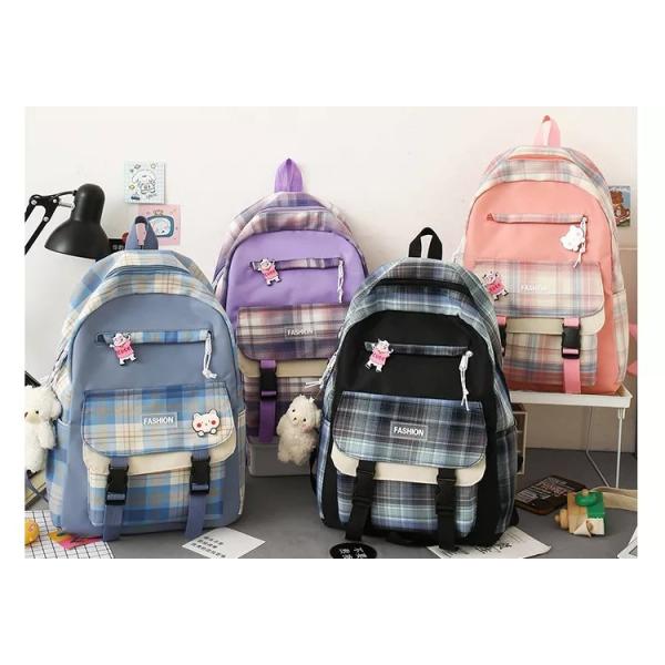 Purple Women Backpack Set Waterproof Aesthetic Backpack Set For Girls Students