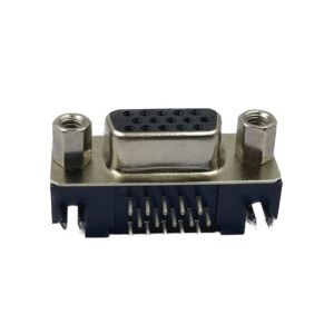 VGA HD15 Female D-SUB Connectors Slim 3 Rows For PCB 90 Degree 1.0AMP
