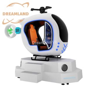 9D VR Helicopter Simulator 280x125x220cm Indoor Amusement Ride