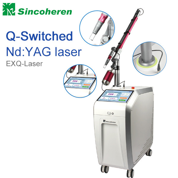 Q Switched Nd YAG Laser Tattoo Removal Machine , Laser Treatment For Birthmark /