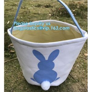 Rabbit canvas basket, Promotion Custom logo slogan Cheap Shopping 8oz 10oz