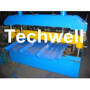 Quality Steel Metal Roof Panel Roll Forming Machine, Roof Panel Roll Former With 5 Ton Decoiler for sale