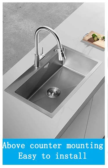 Buy Hand Sanded Surface Smooth Without Rough Stainless Steel kitchen Sink at wholesale prices