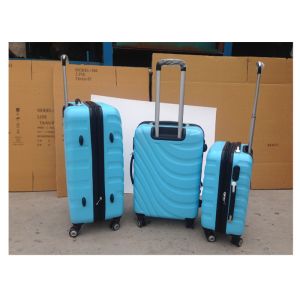 3 Pcs Luggage Travel Set Bag ABS Trolley Suitcase With 4 Double 360 Degree