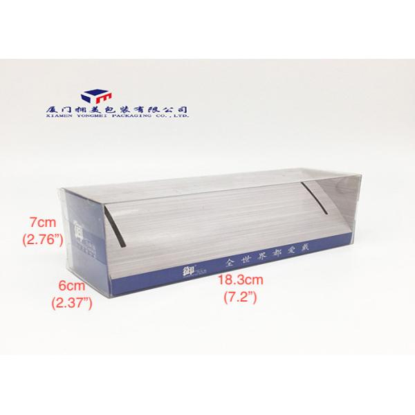 Sport Products Clear PVC Custom Plastic Box Packaging Side Ends Open 18.3X6X7cm