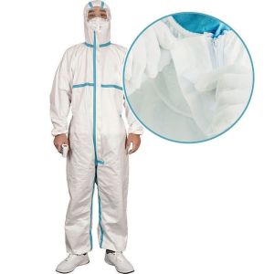 China Isolation Disposable Protective Coverall , Protection Chemical Safety Suit on sale