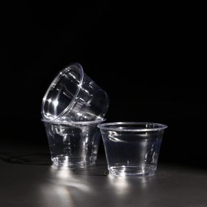 5.5oz Stackable Plastic PET Cup Set with Customizable Logo