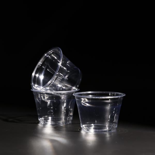Buy 5.5oz Stackable Plastic PET Cup Set with Customizable Logo at wholesale prices