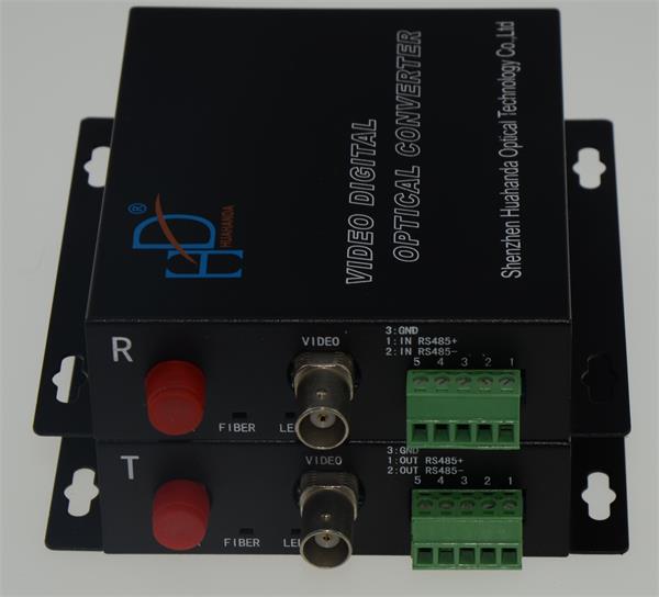 1 Ch Video Digital Optical Converter / Rs232 To Fiber Optic Converter DC5V 2A