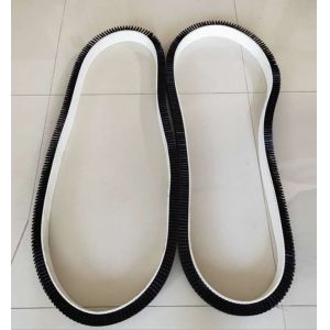 Black Nylon Bristles Wire Ring PVC Belt Brush With Spacing