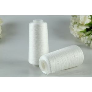 Virgin Polyester Staple Spun Yarn Raw White Ne 30 / 1 Polyester Spun Yarn