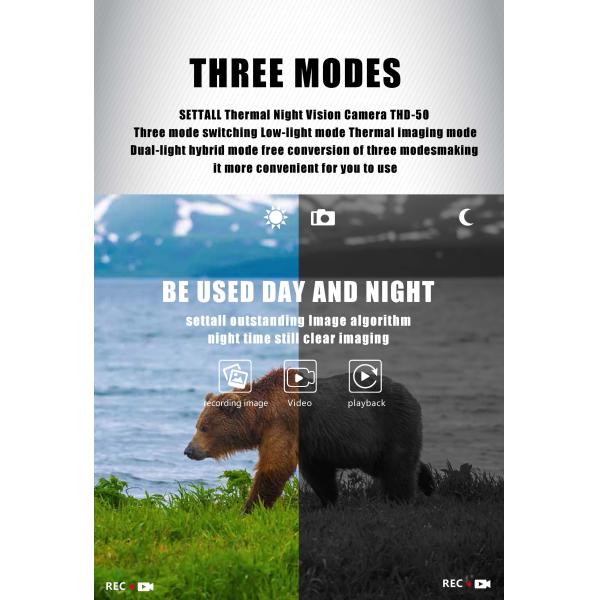 Binocular Double Light Fusion Thermal Imaging Night Vision Lens 50mm 384x288