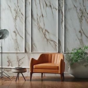 Tile Effect Patterned Pvc Wall Panels Moisture Resistance Sound Insulation